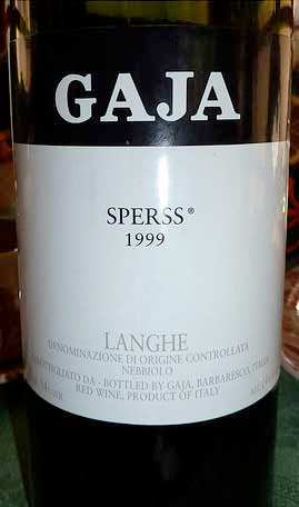 Gaja, Sperss Langhe Nebbiolo 1999