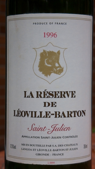 La Réserve De Léoville-Barton, Saint-Julien 1996