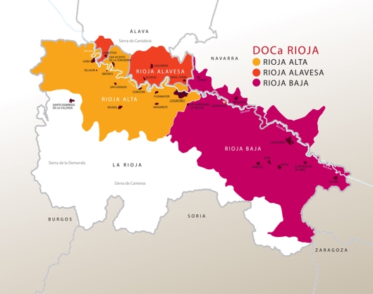 Denominacion De Origen Calificada Rioja Regions Map